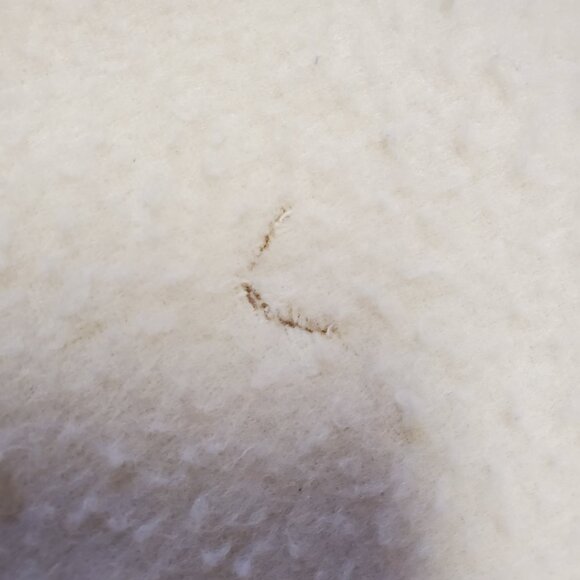 Vintage 100% Acrylic Blanket Full Double Satin Trim 85" x 87" White Ivory Soft - Picture 8 of 8